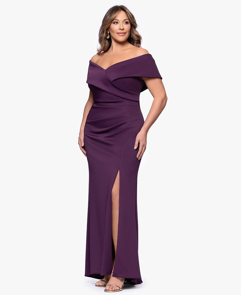 Xscape Plus Off-The-Shoulder Gown
