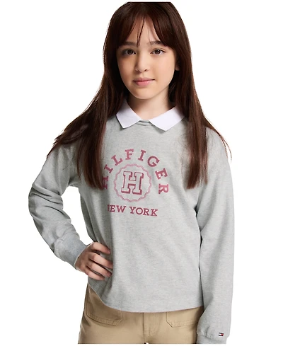 Tommy Hilfiger Girls 7-16 Collared Sweatshirt