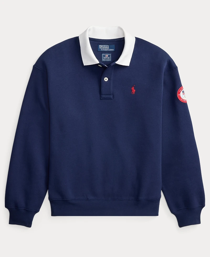 Polo Ralph Lauren Women's Polo-Collar Fleece Pull-On Sweatshirt