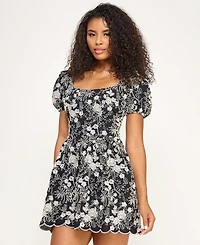 Seni & Cade Juniors' Square Neck Mini Dress