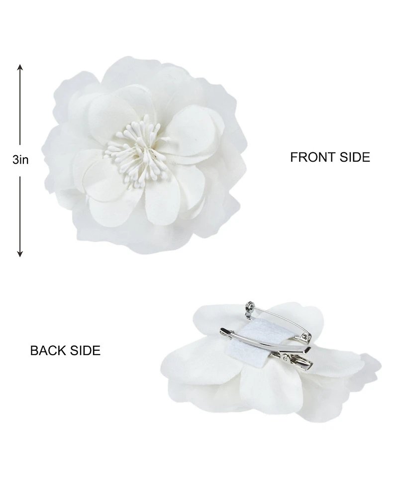 Blueberry Pet Marled Tweed Dog Poncho with Handmade Flower Accessory and Pearl Necklace Warm Tone 12"