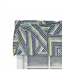 Rlf Home 100% Cotton High Quality Bypass Tailored Window Valance with 1.5" Rod Pocket 50" W X 12" L Multi