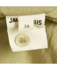 Pre-Owned Jacquemus Women's L'annee 97 Green Crepe Knotted Bahia Shirt Dress