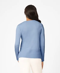 Melissa Paige Women's V-Neck Wide-Hem Wide-Cuff Sweater