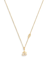 Coach Faux Stone Pave Icons Cherry Pendant Necklace