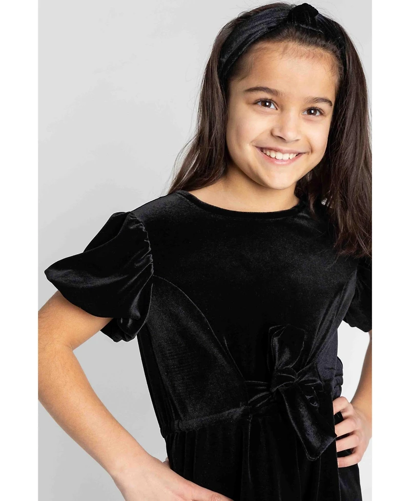 Florence Eiseman Big Girls Black Velvet Jumpsuit