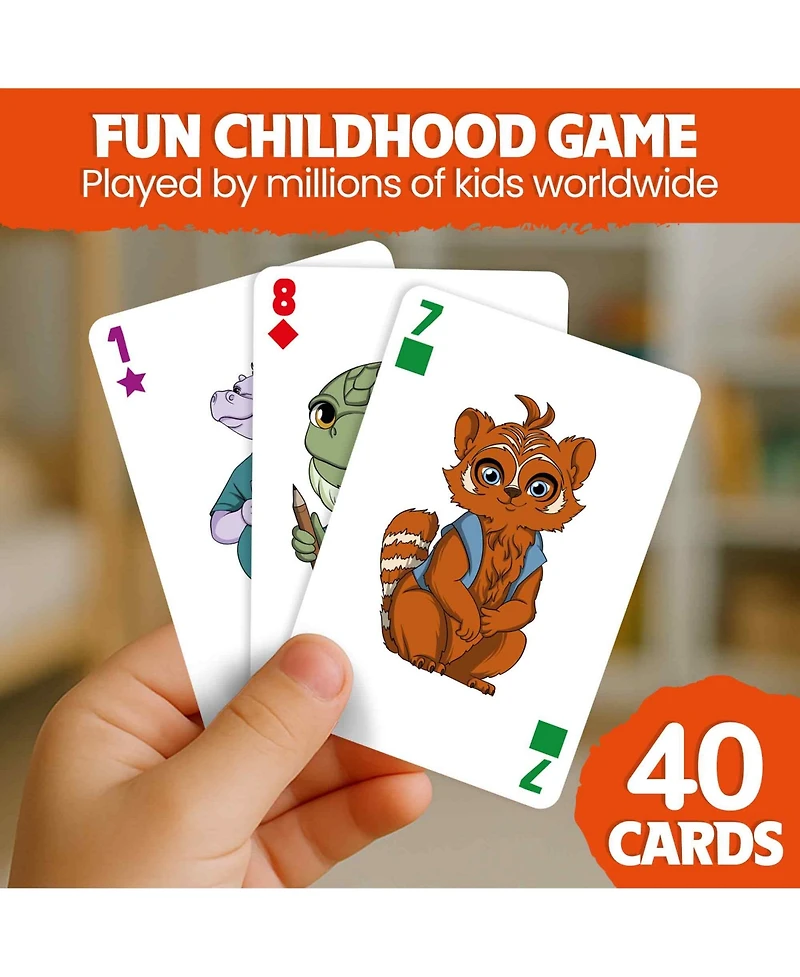 Quokka Crazy 8 Card Games for Kids Fun Family Game with Cute Animals, Playdates, Time