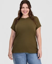 Aveto Plus Basic Crewneck Short-Sleeve T-Shirt
