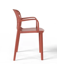 WestinTrends 3-Piece Outdoor Resin Patio Bistro Table Set with Stackable Patio Dining Side Chairs For 2