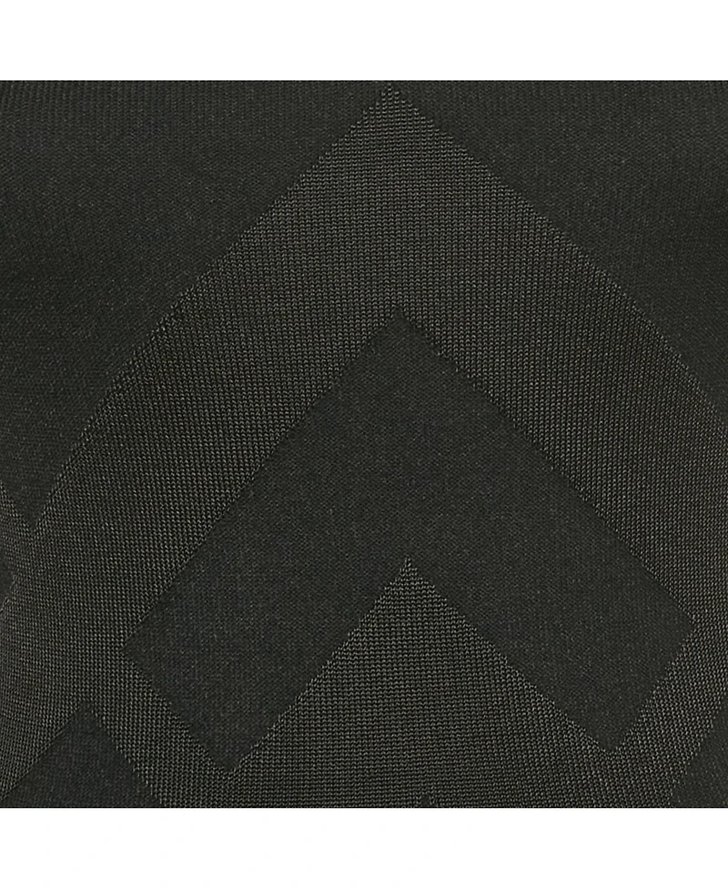 Pre-Owned Burberry Women's Black Stretch Knit Flared Mini Dress