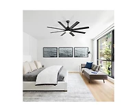 Sofucor 52-inch Modern Exquisite Black 8-Blade Ceiling Fans with Adjustable Led Lights and Intelligent Remote Control