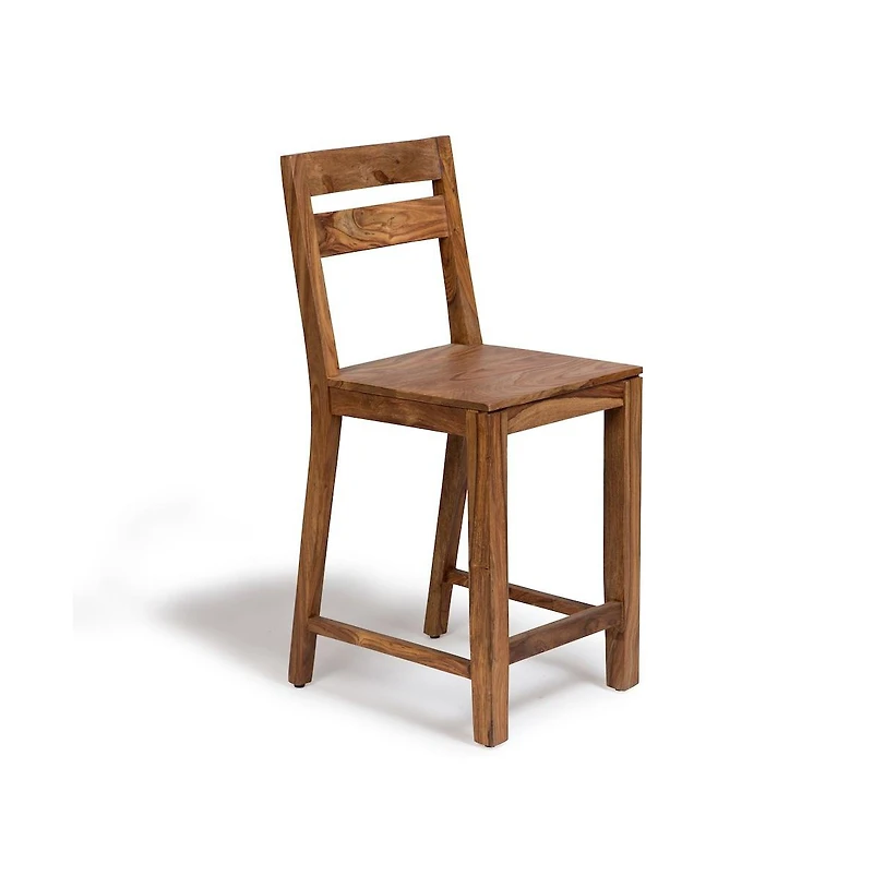 Porter Designs Urban Solid Sheesham Wood 24" Counter Height Dining Chair