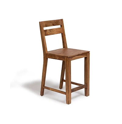 Porter Designs Urban Solid Sheesham Wood 24" Counter Height Dining Chair