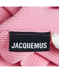 Pre-Owned Jacquemus Women's Pink Rib Knit Back Open Mini Dress