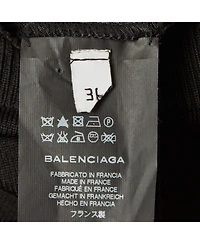 Pre-Owned Balenciaga Women's Black/blue Textured Knit Mini Dress