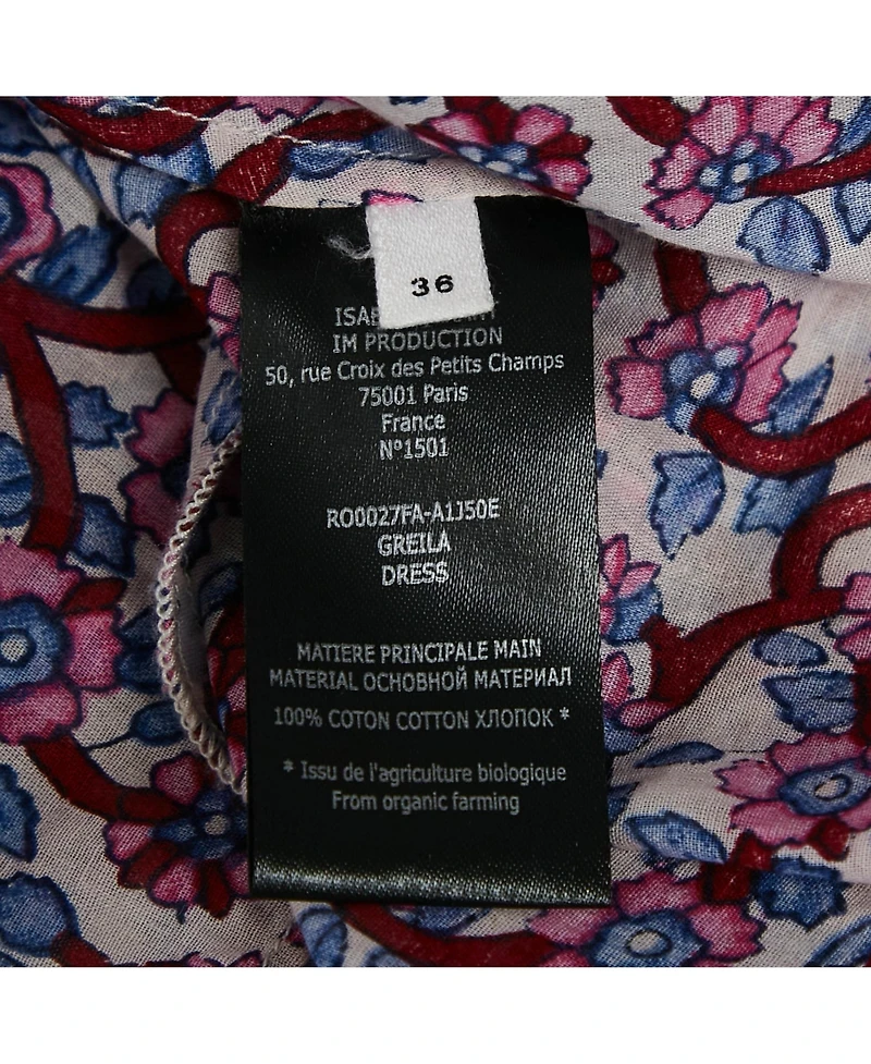 Pre-Owned Isabel Marant Women's Multicolor Floral Print Cotton Asymmetric Greila Dress