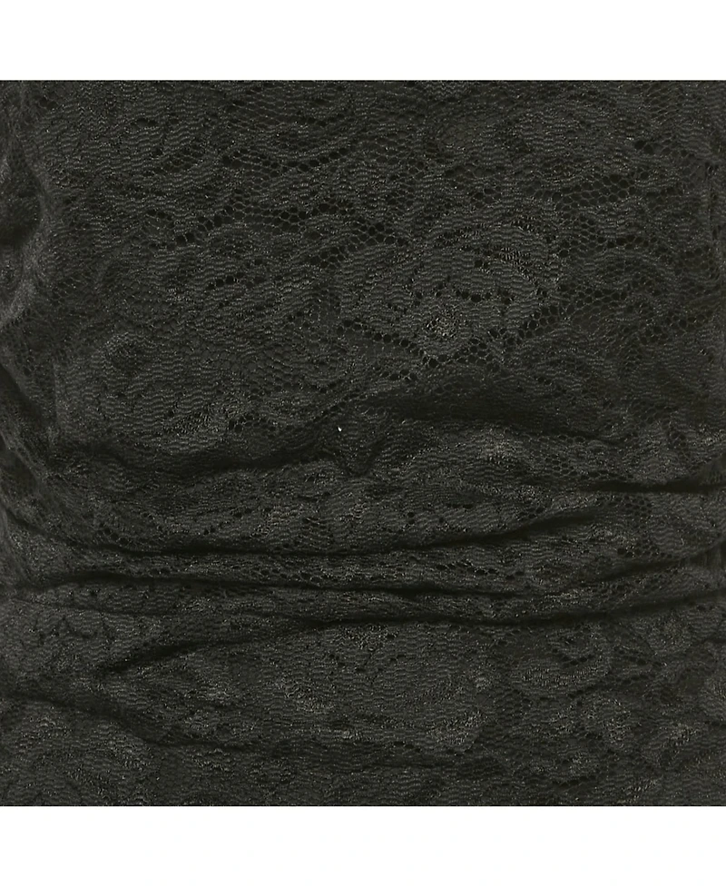 Pre-Owned Dolce & Gabbana Women's Black Lace Draped Sleeveless Short Dress