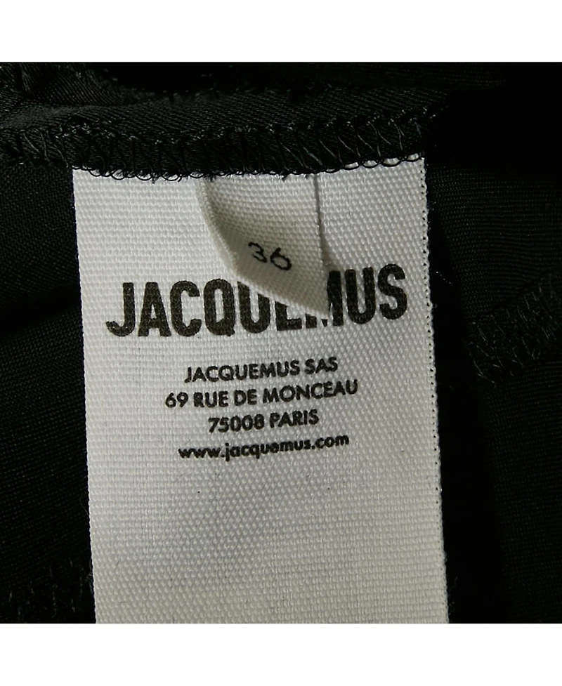 Pre-Owned Jacquemus Women's Black Satin Sleeveless Slip Dress