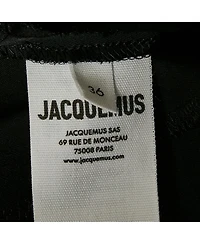 Pre-Owned Jacquemus Women's Black Satin Sleeveless Slip Dress