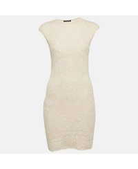 Pre-Owned Alexander Mcqueen Women's Pink Jacquard Knit Mini Bodycon Dress