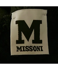 Pre-Owned Missoni Women's Black Knit Plunge Neck Tie Maxi Dress