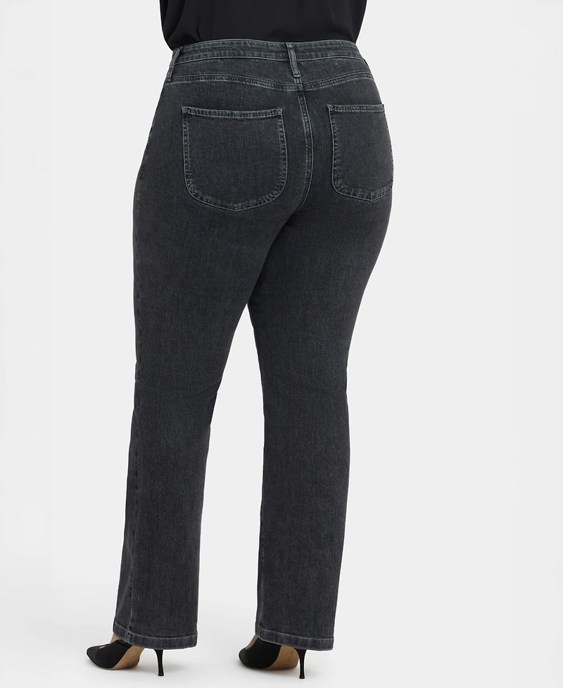 Nydj Plus Billie Mini Bootcut Seam Detail Jeans