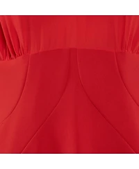 Pre-Owned Versace Women's Red Silk Blend V-Neck Short Dress