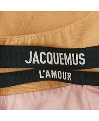 Pre-Owned Jacquemus Women's Beige Linen La'amour Mini Dress