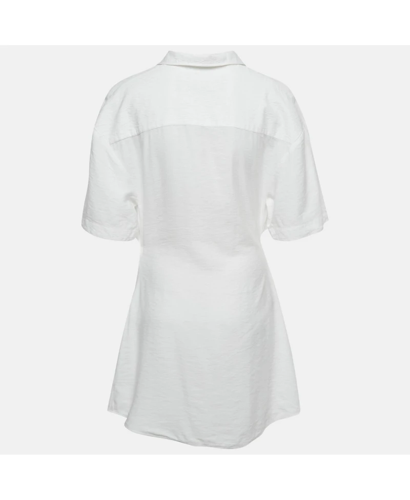 Pre-Owned Jacquemus Women's White Crepe Cut-Out Mini Dress