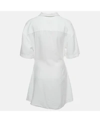 Pre-Owned Jacquemus Women's White Crepe Cut-Out Mini Dress