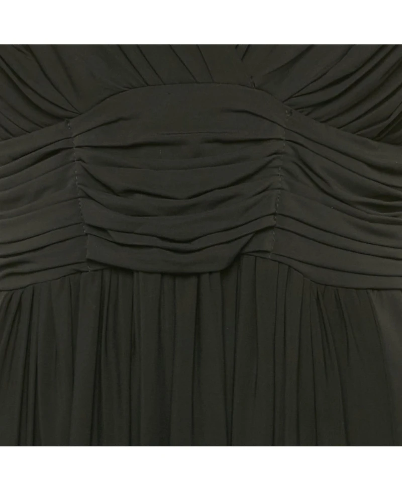 Pre-Owned Burberry Women's London Black Jersey Draped V-Neck Top