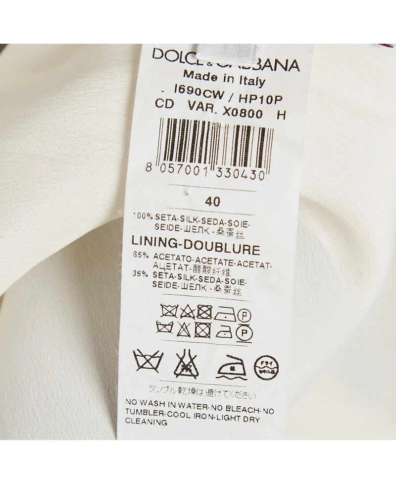 Pre-Owned Dolce & Gabbana Women's Napoli White Polka Dots Print Organza Shift Short Dress