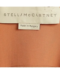 Pre-Owned Stella Mccartney Women's Peach/light Orange Silk Asymmetric Midi Dress