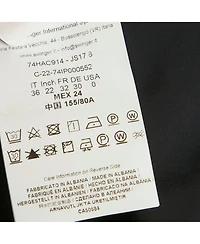 Pre-Owned Versace Women's Jeans Couture Black Printed Jersey Cut- Out Midi Dress