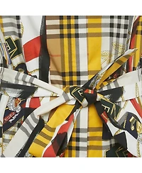 Pre-Owned Burberry Women's Multicolor Archive Scarf Print Check Cotton Shirt Dress