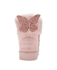 Bebe Girls' Toddler 5T-10T Butterfly Embellishment Winter Boots