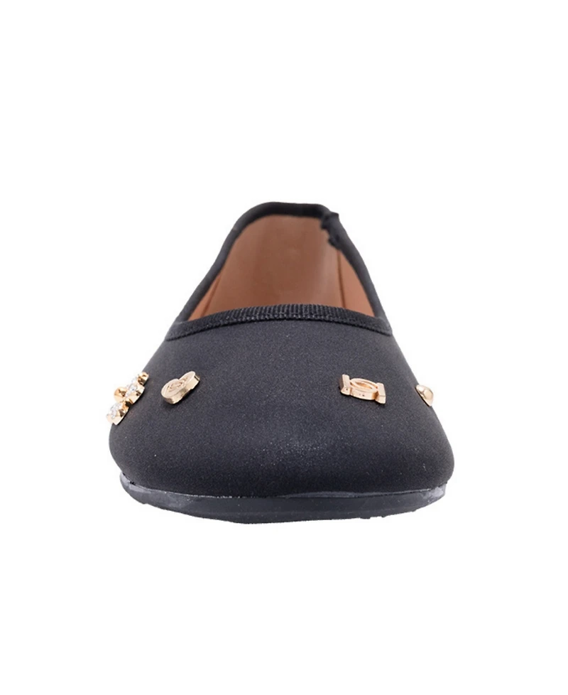 Bebe Girls' 1-13 Sparkly Slip-On Ballet Flats