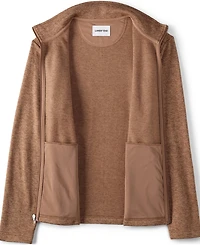 Lands' End School Uniform Men's Sweater Fleece Zip Front Jacket