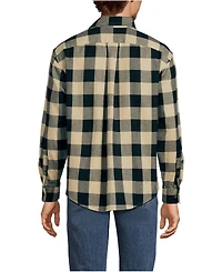 Lands' End Men's Long Sleeve RainDefense Flannel Shirt