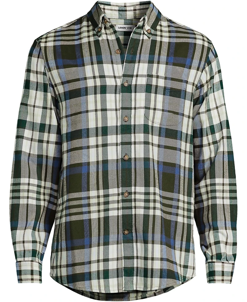 Lands' End Big & Tall Long Sleeve Flagship Flannel Shirt