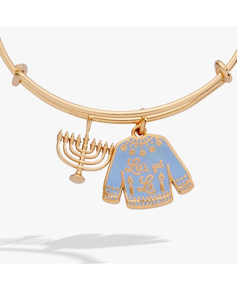 Hanukkah 'Let's get Lit" Ugly Sweater Bangle Bracelet