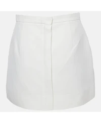 Pre-Owned Balenciaga Women's White Crepe Lace-Up Mini Skirt