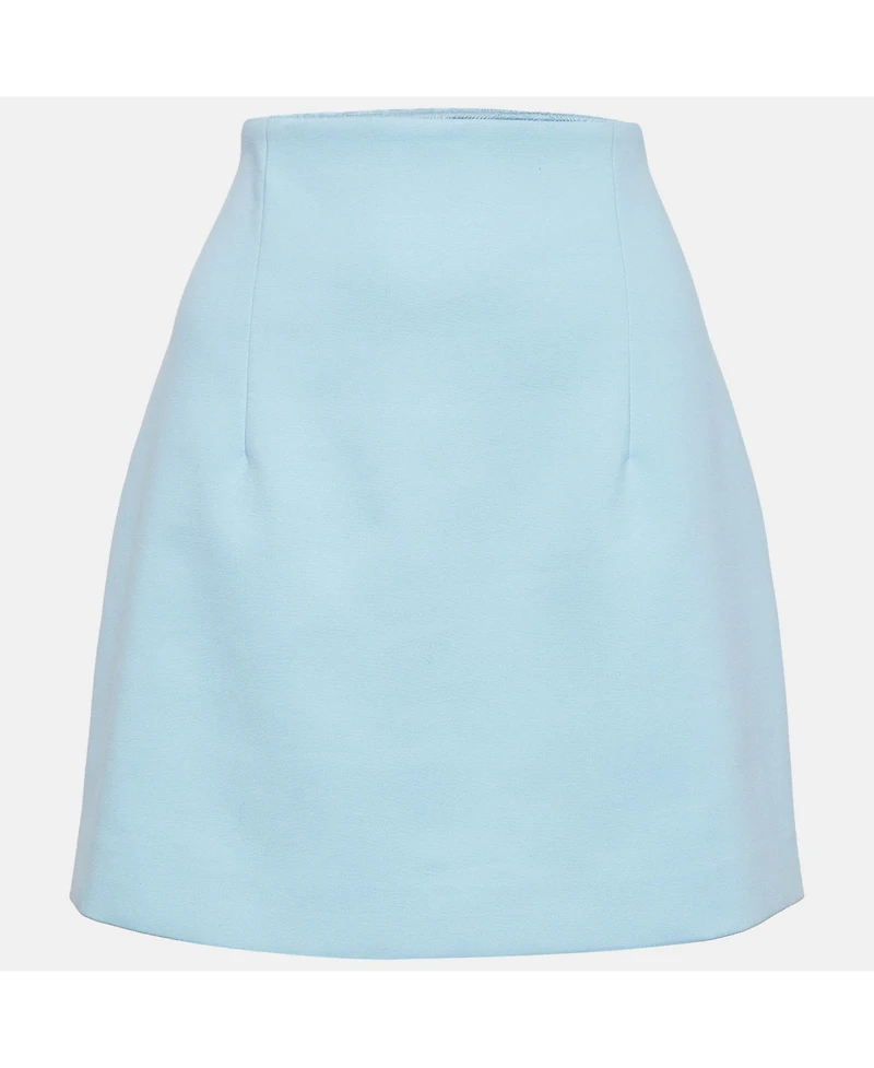 Pre-Owned Off-White Women's Blue Crepe Mini Skirt