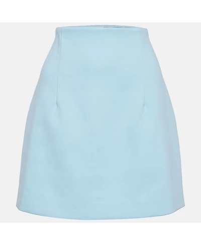 Pre-Owned Off-White Women's Blue Crepe Mini Skirt