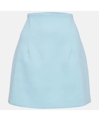 Pre-Owned Off-White Women's Blue Crepe Mini Skirt
