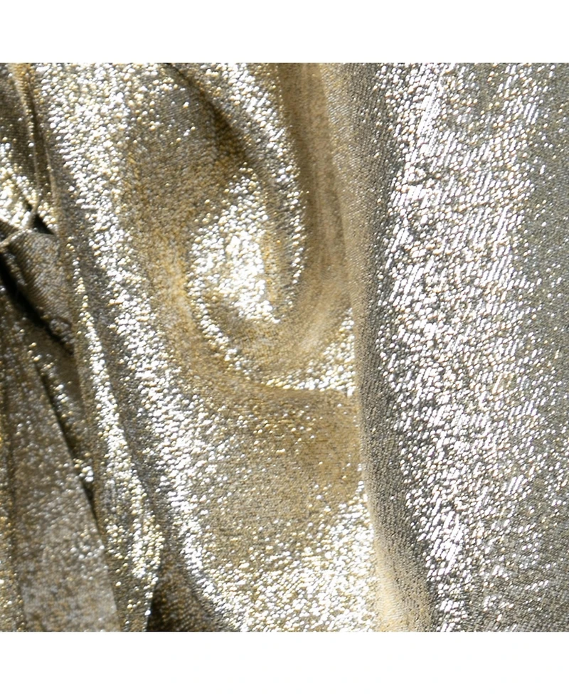 Pre-Owned Stella Mccartney Women's Gold Lurex Gathered Brynn Asymmetrical Skirt