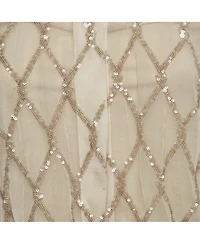 Pre-Owned Brunello Cucinelli Women's Beige Argyle Sequined Silk Shirt