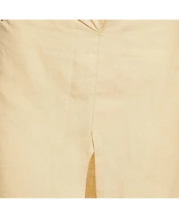 Pre-Owned Jacquemus Women's Yellow Linen Drape Style La Jupe Pencil