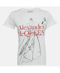 Pre-Owned Alexander Mcqueen Women's Printed Jersey T-Shirt