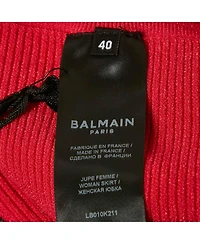 Pre-Owned Balmain Women's Pink Stretch Knit Mini Skirt